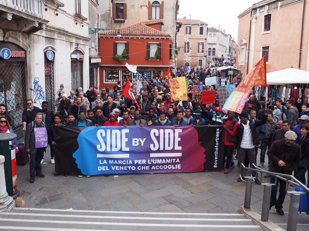 Il Gazzettino: Associazioni e migranti in marcia 4mila in corteo dalla stazione